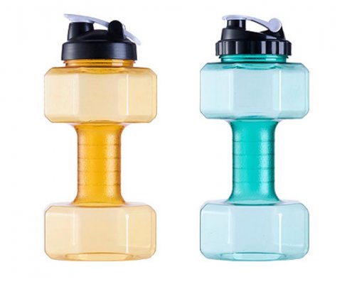 2200ML Dumbbell Shape Sport Gym Training Water Bottle