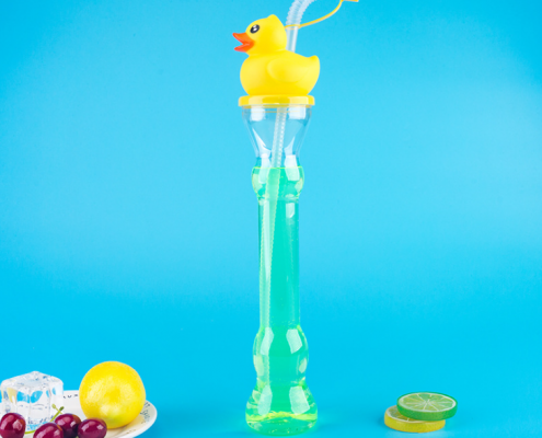 Plastic Yard Cup Yellow Duck Ice Slush Yard Long Neck Drinking Cup