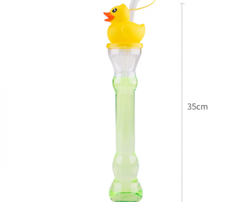 Plastic Yard Cup Yellow Duck Ice Slush Yard Long Neck Drinking Cup