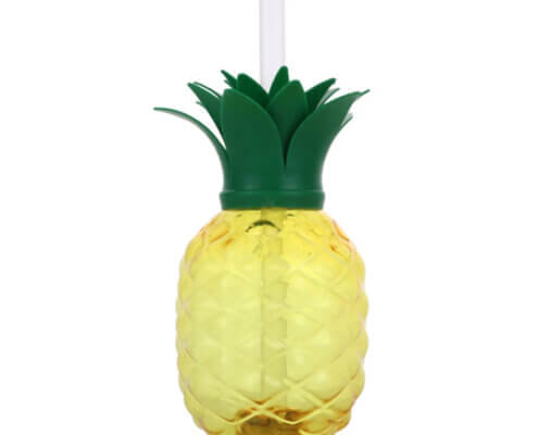 500ml Pineapple Shape Cups With Straw And LED Light