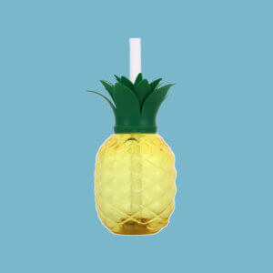 500ml Pineapple Shape Cups With Straw And LED Light