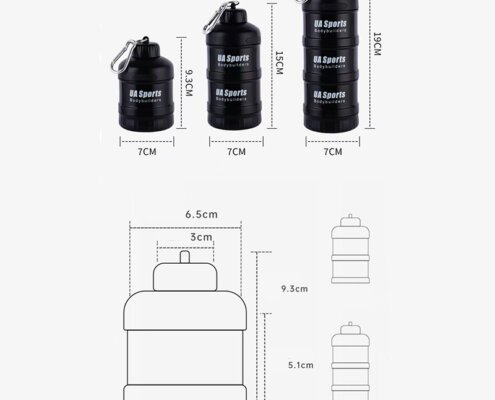 SG-S047-11 Leak-Resistant Travel Snack Container for Supplements SG S047 11