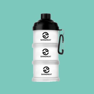 600ML Shaker Bottle SG S102 Plastic 3 Layers Container Protein Powder Funnel Box